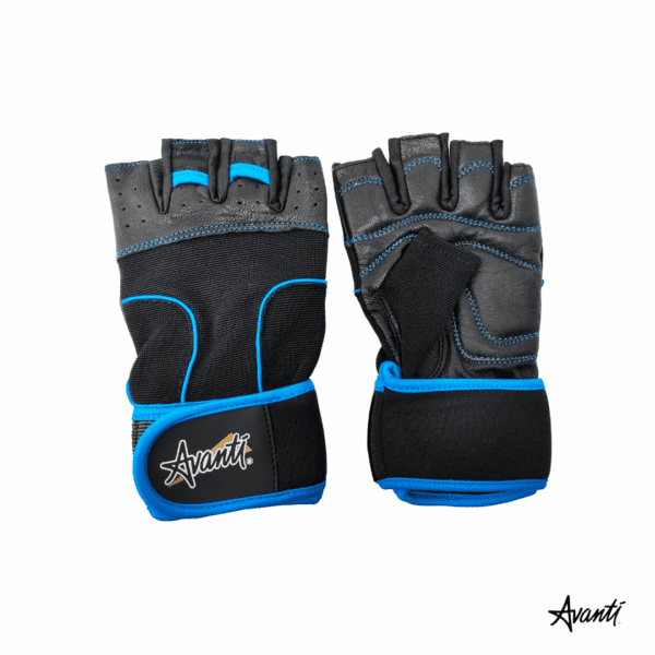 Avanti Guantes para Gimnasio Negro Celeste Cod:4702