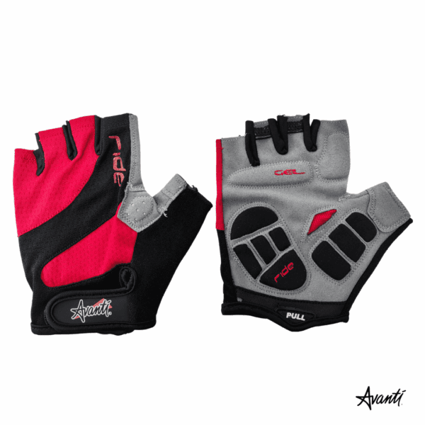 Avanti Guantes de Ciclismo en Gel Negro Rojo Cod:7004