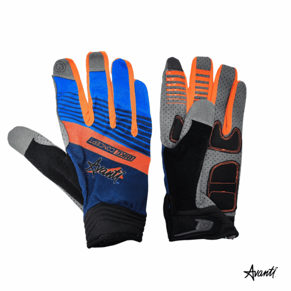 Avanti Guantes de Ciclismo en Gel Azul Naranja Cod:9507