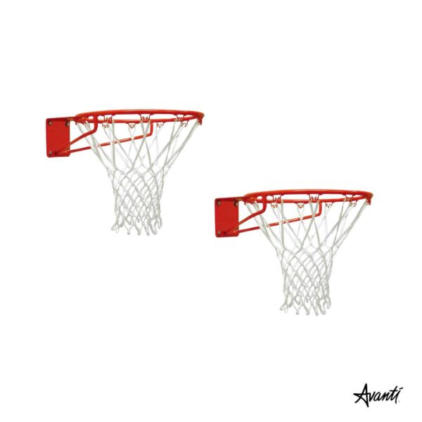 Avanti Par de Redes de Baloncesto Competencia Blanco