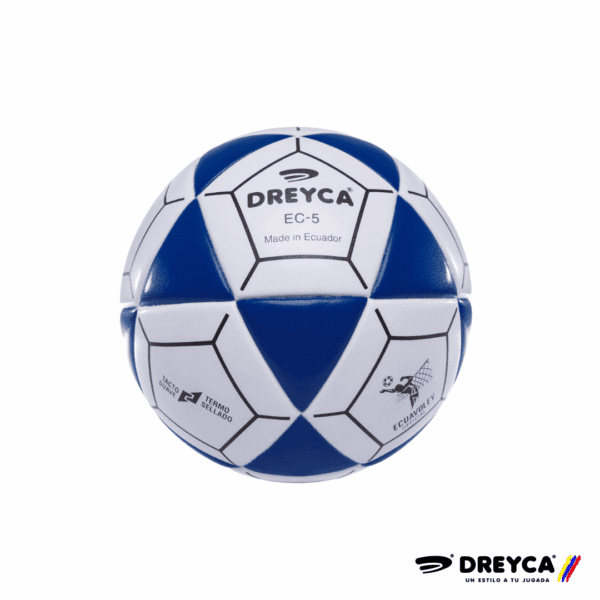 Dreyca Balon de Futbol No 5 Ecuavoley Pro Blanco Azul
