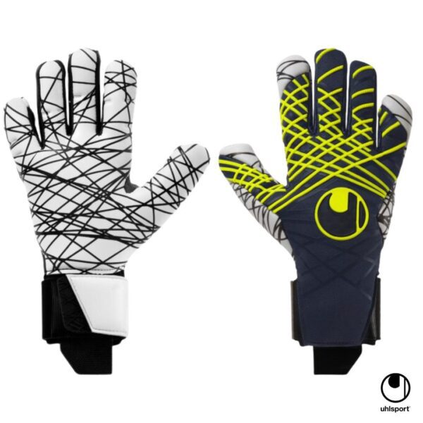 Uhlsport Guantes de Arquero Prediction UltraGrip HN Azul Petroleo Neon 101132801