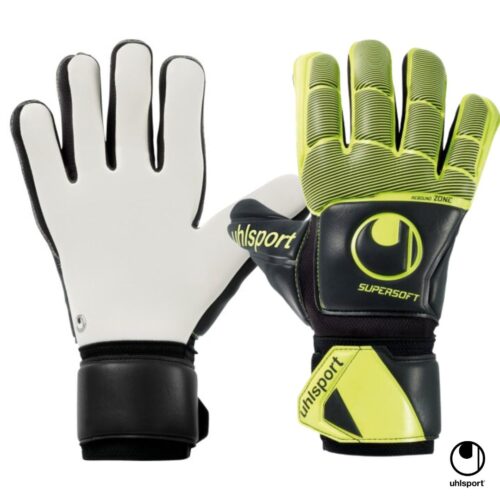 Uhlsport Guantes de Arquero Supersoft HN Flex Frame Negro Amarillo 101121801