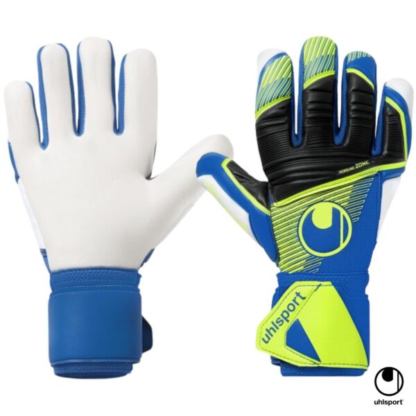 Uhlsport Guantes de Arquero Classic AbsolutGrip HN Pro Niño Azul Fluo 101135301