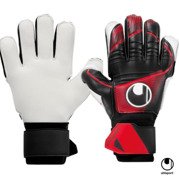Uhlsport Guantes de Arquero Powerline Soft Flex Frame Negro Rojo 101131001