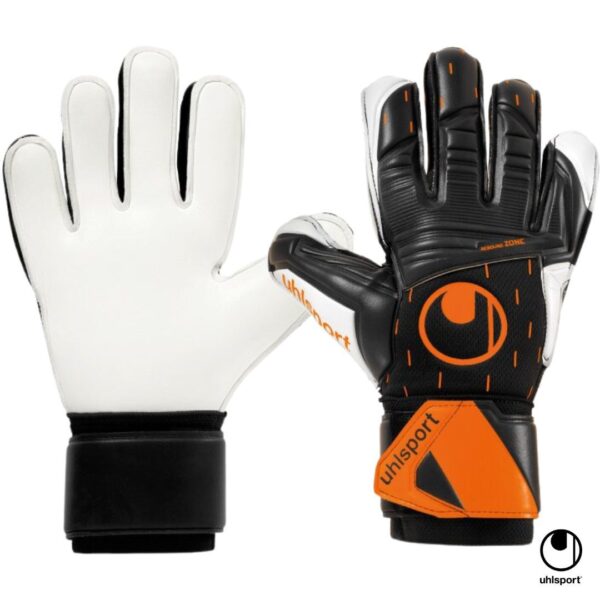 Uhlsport Guantes de Arquero Speed Contact Soft Flex Frame Ferulas Negro Naranja 101126701