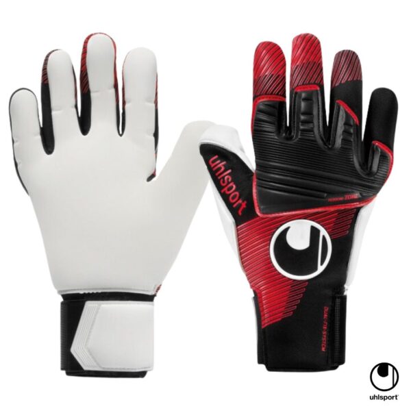 Uhlsport Guantes de Arquero Powerline AbsolutGrip Finger Surround Rojo Negro 101130601