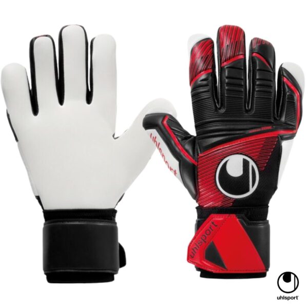Uhlsport Guantes de Arquero Powerline SuperSoft HN Negro Rojo 101130801