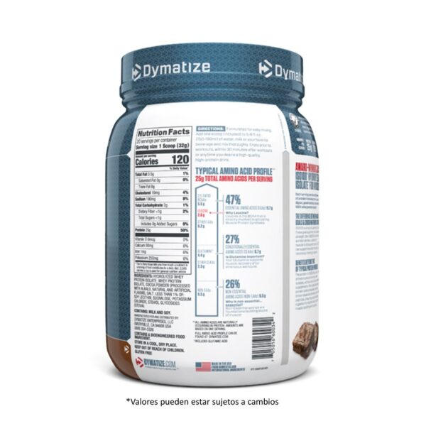 Iso-100-1.4-Lbs-Fudge-Brownie-Tabla.jpg Dymatize Proteina ISO 100 Hidrolizada 1.4Lb x 20 Servicios