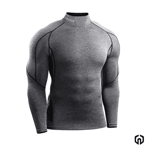 Neleus Buzo de Compresion con Cuello Gris