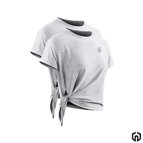 Neleus-Camiseta-Yoga-Blanca.png Neleus Camiseta Abierta Deportiva para Yoga Mujer Blanco