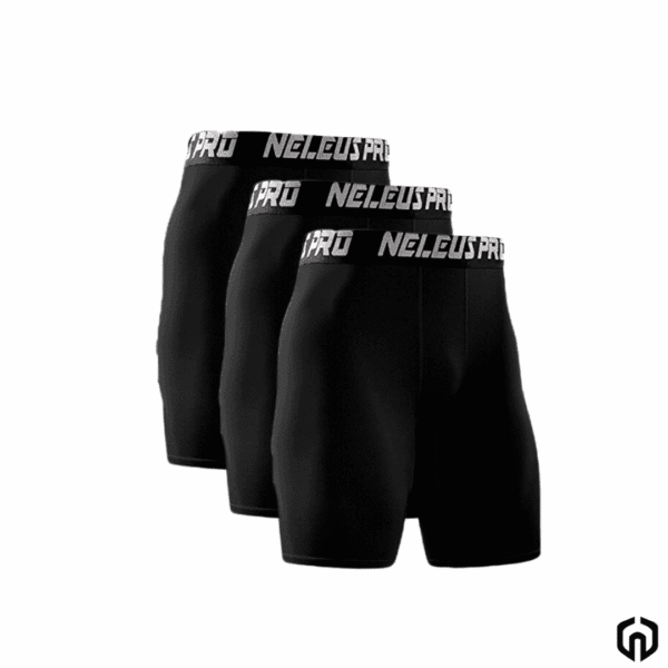 Neleus-Licra-Corta-sin-Bolsillo-Negro.png Neleus Licra de Compresion Corta Pro Hombre Negro