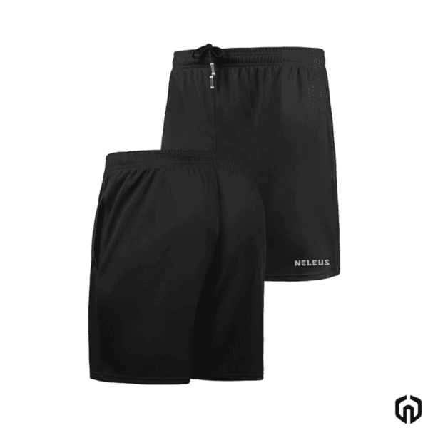 Neleus Pantaloneta Workout con Licra Color Negro