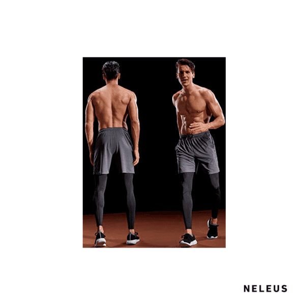 Neleus Pantaloneta Workout Running Hombre