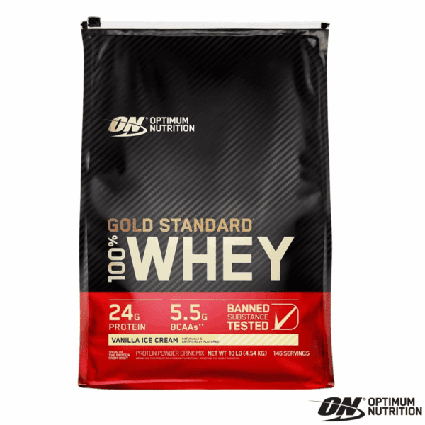 Optimum Nutrition Proteina Whey Gold Standar 100% 10Lb x 146 Servicios