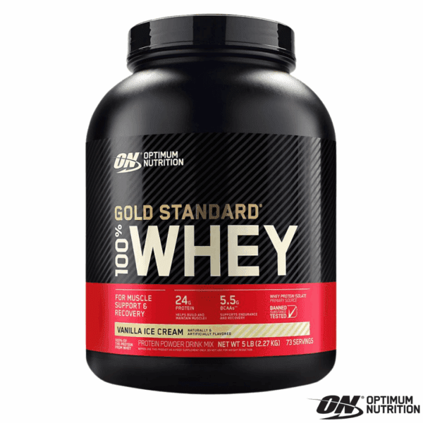 Optimum Nutrition Proteina Whey Gold Standar 100% 5Lb x 74 Servicios