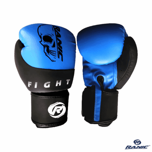 Ranic Guantes de Box Pro Skull Azul