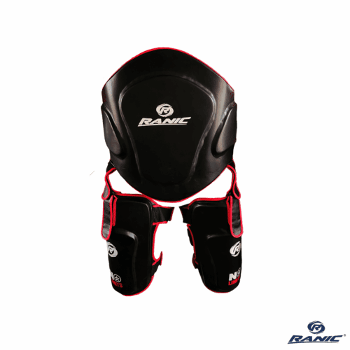 Ranic Belly Pad Protector de pecho y Muslo de 38Mm Negro