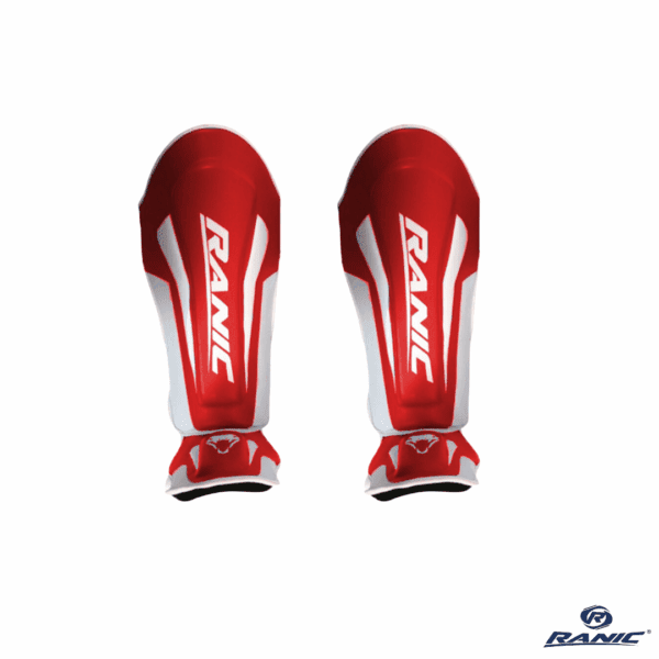 Ranic Par de Protectores Tibiales Pu Alto Impacto Rojo