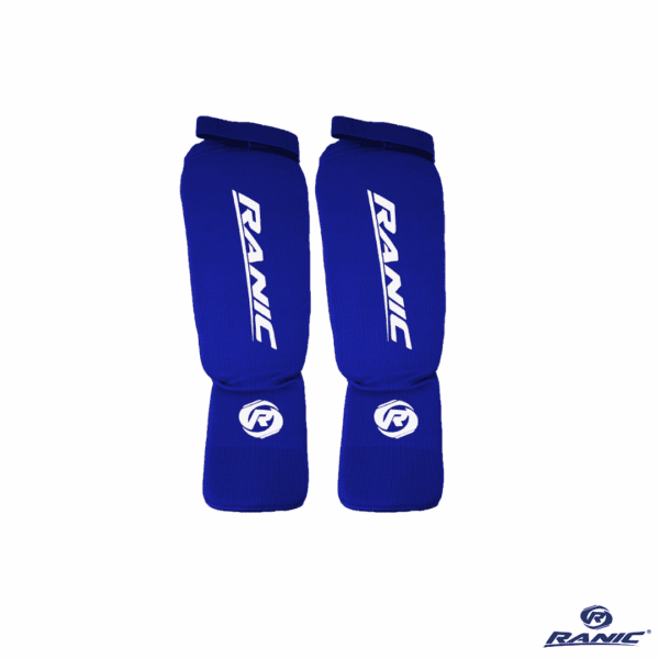 Ranic Par de Protectores Tibiales de Elástico Azul