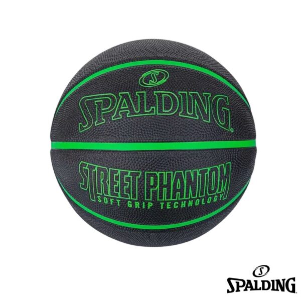 SPALDING - BALON BALONCESTO STREET PHANTOM NEGRO VERDE Spalding Balon de Baloncesto Street Phantom No 7