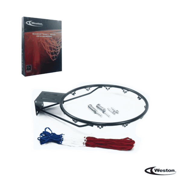 Weston Aro de Baloncesto Oficial 18" Solido Flexible con Red