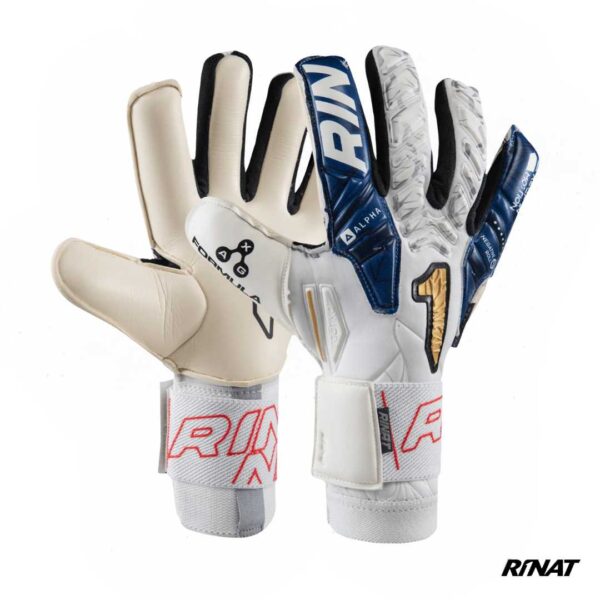RINAT - GUANTES DE ARQUERO VENGADOR ALPHA AXG BLANCO AZUL Rinat Guantes de Arquero Egotiko Vengador Alpha Axg Blanco Azul