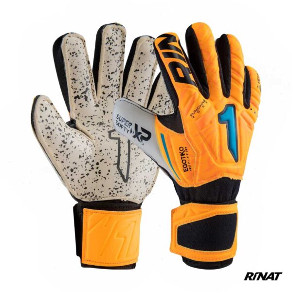 Rinat Guantes de Arquero Egotiko Vengador Turf Ferulas Naranja Blanco Niño