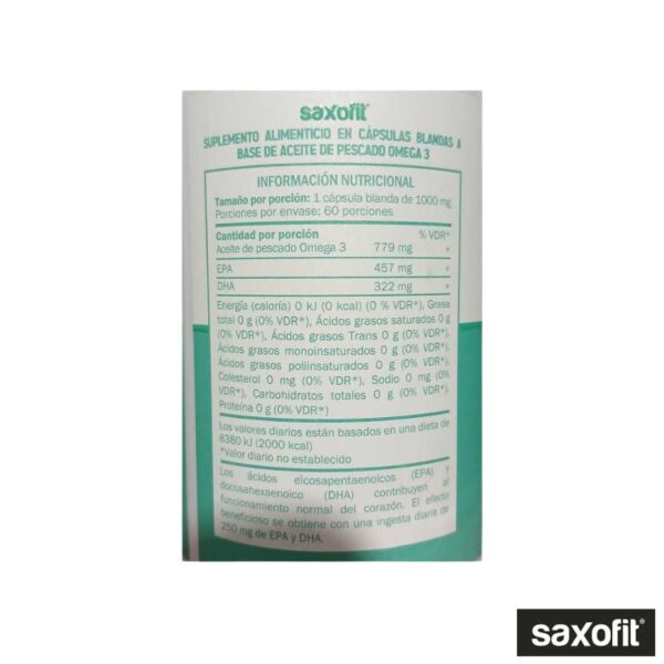 Saxofit Omega 3 Corazon Fuerte 1000mg