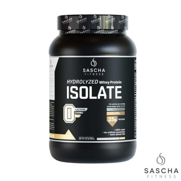 SASCHA FITNESS - PROTEINA CARAMELO Sascha Fitness Proteina Iso Whey Hydrolizada 2Lb x30 Servicios
