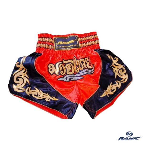 RANIC - PANTALONETAS MUAY THAI 2026 - DRAGON Ranic Pantaloneta Muay Thai - Rojo Negro Dorado
