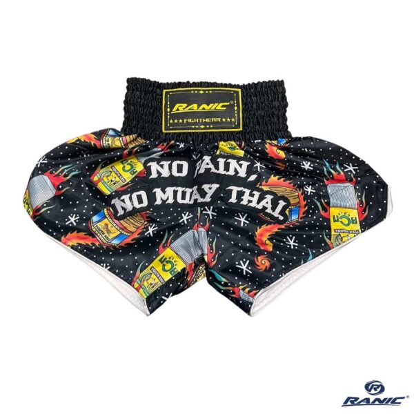 Ranic Pantaloneta Muay Thai - Negro Figuras