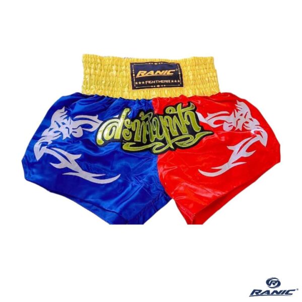 Ranic Pantaloneta Muay Thai - Amarillo Azul Rojo