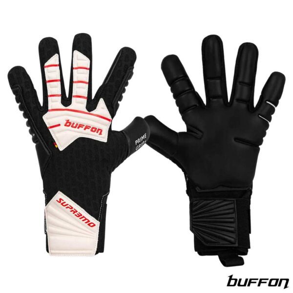Buffon Guantes de Arquero Profesional Supremo 3 Negro Rojo