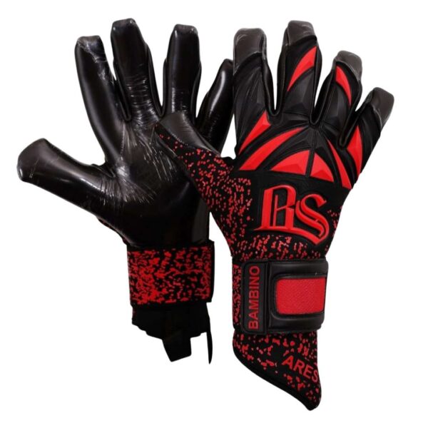 Bambino Guantes de Arquero Ares 25-26 Negro Rojo