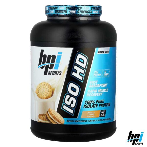 BPI - ISO HD - 5LBS - vAINILLA GALLLETA BPI - Proteina ISO HD 4.9Lb x 70 Servicios