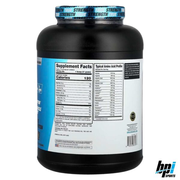 BPI - ISO HD - 5LBS - vAINILLA GALLLETA TABLA BPI - Proteina ISO HD 4.9Lb x 70 Servicios