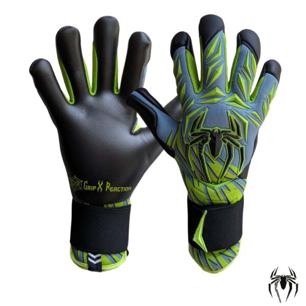 PORTERO SPYDER - GUANTES DE ARQUERO - ELECTRO 25-26 Spyder Guantes de Arquero Profesional Electro Gris Verde Niño