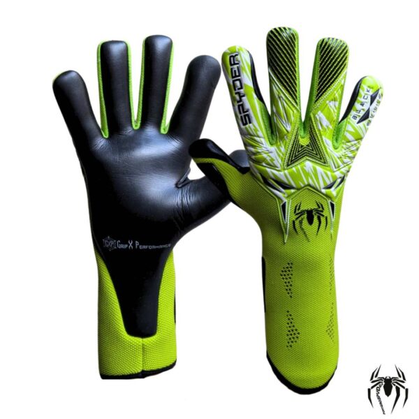 Spyder Guantes de Arquero Profesional Electro Verde Negro