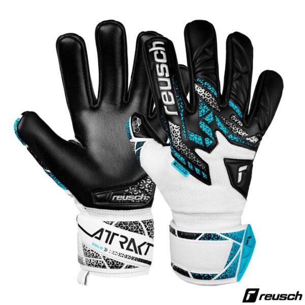 Reusch Guantes de Arquero Profesional Attrakt Gold Nc Niño Blanco Azul Negro Cod: 5572155