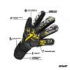 RINAT - GUANTES DE ARQUERO ASIMETRIK PRO - NEGRO AMARILLO 3 Rinat Guantes de Arquero Asimetrik Pro Negro Amarillo Plata