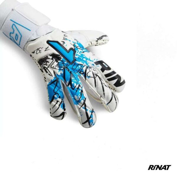Rinat Guantes de Arquero Asimetrik Turf Ferulas Blanco Azul Niño