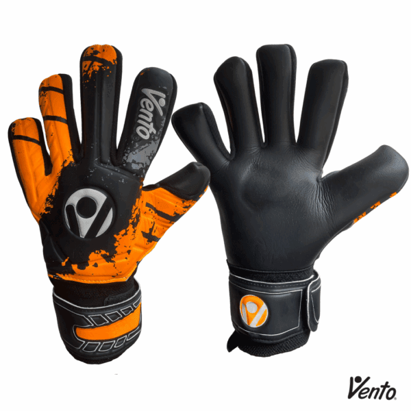 Vento Guantes de Arquero Competicion con Ferulas Niño Negro Naranja