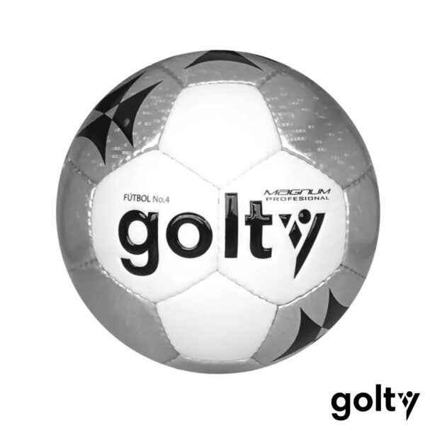 Golty Balon de Futbol Magnum Profesional N4 Gris Blanco
