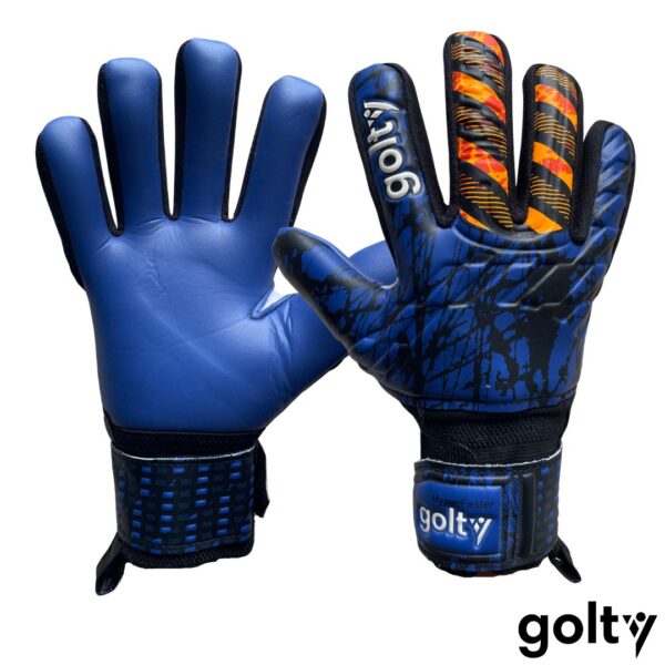Golty Guantes de Arquero Hyperfaster Ferulas Extraibles Azul Naranja Niño