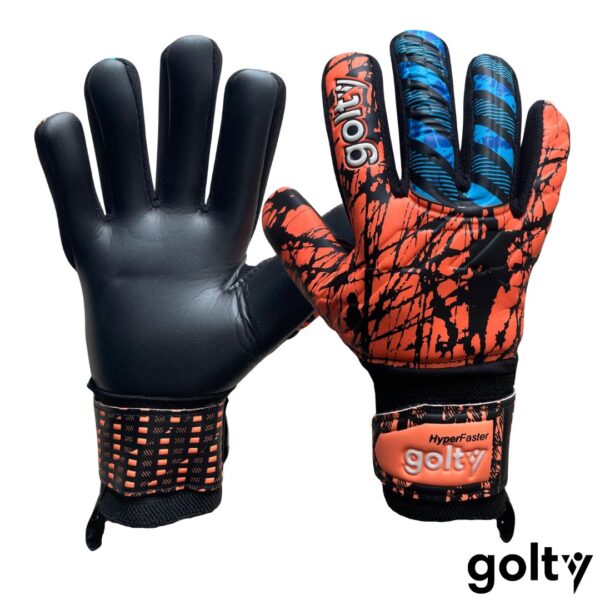 Golty Guantes de Arquero Hyperfaster Ferulas Extraibles Naranja Azul Niño
