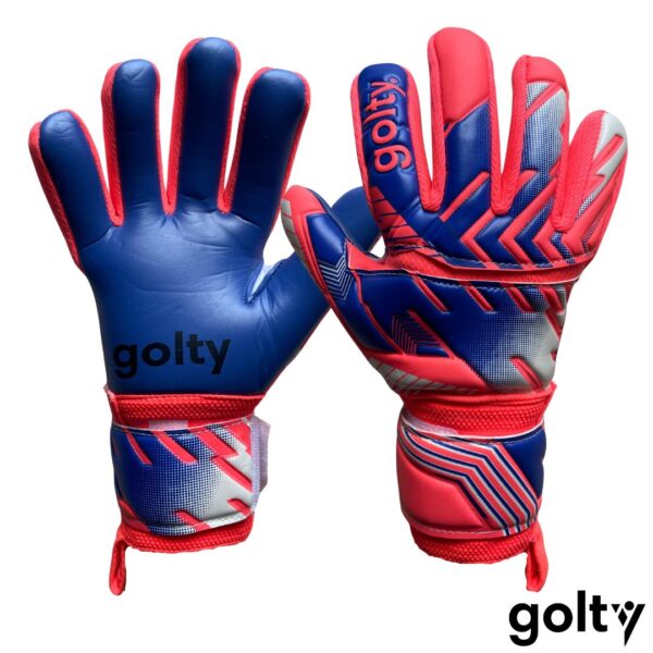 Golty Guantes de Arquero Pro Fingers Ferulas Rojo Azul