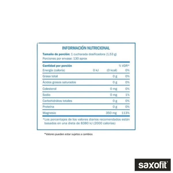 Saxofit Citrato de Magnesio 200gr