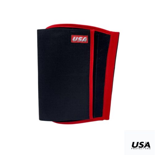 Usa Muslera Elastica Ajustable con Velcro Rojo Negro