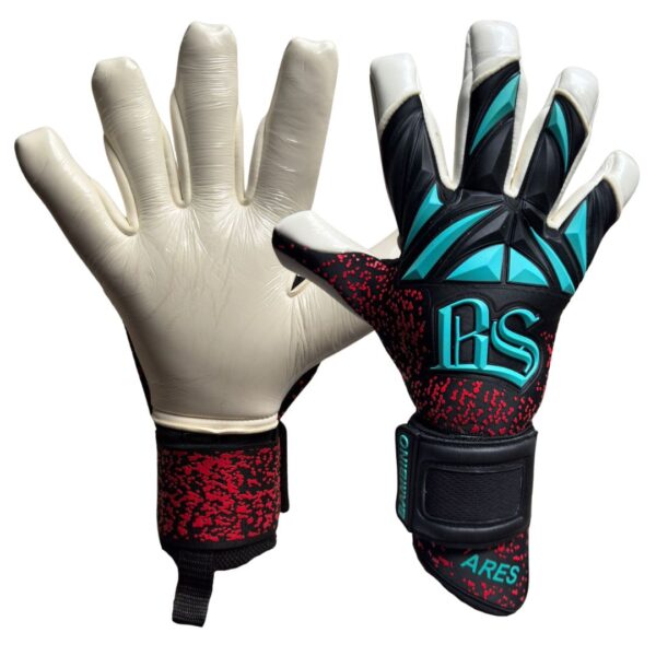 Bambino Guantes de Arquero Ares Negro Turquesa Rojo